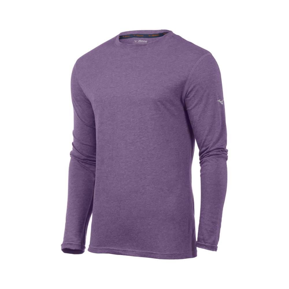 Mizuno Inspire Long Sleeve - Erkek Gömlek - Mor Türkiye (KBVEXN-493)